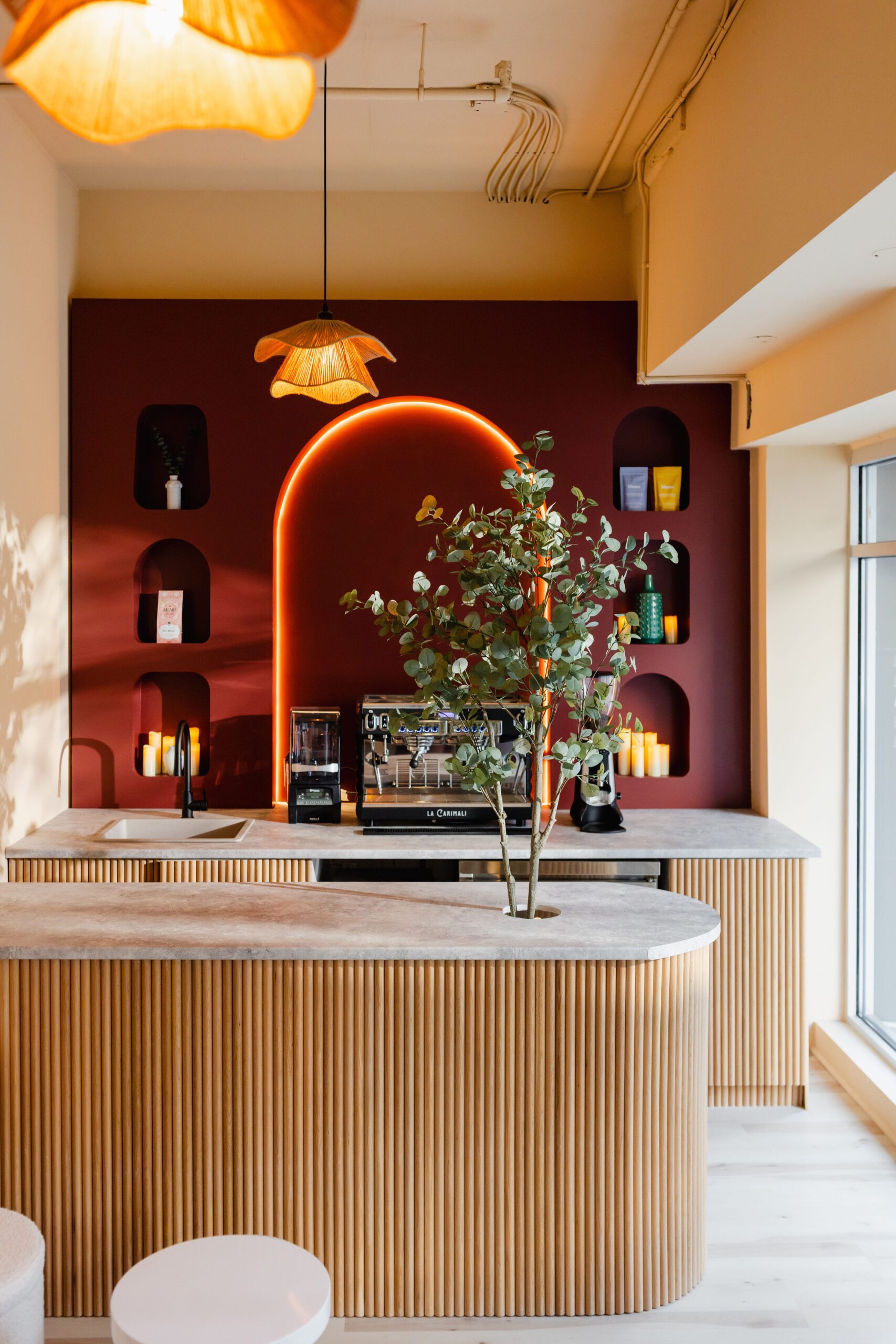 LAGREE Plus | Coffee bar at LAGREE Plus | Homes Almanac