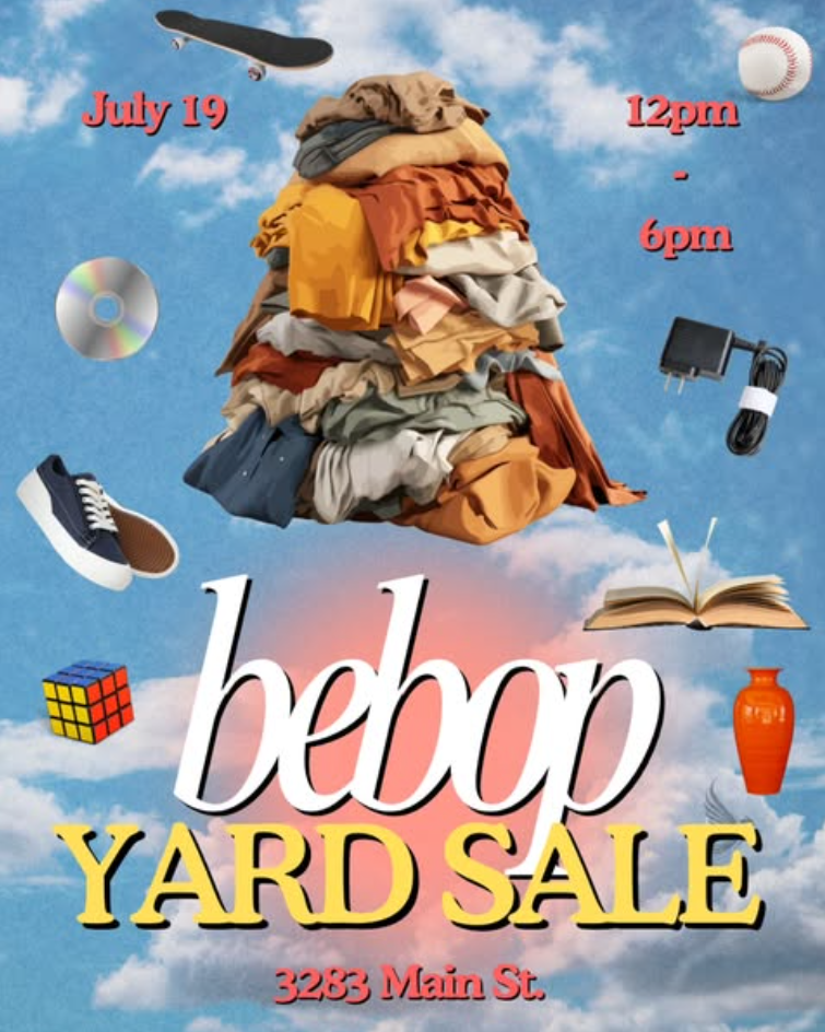 Bebop Ink Vancouver | An ad for Bebop Ink Vancouver's recent yard sale | Homes Almanac