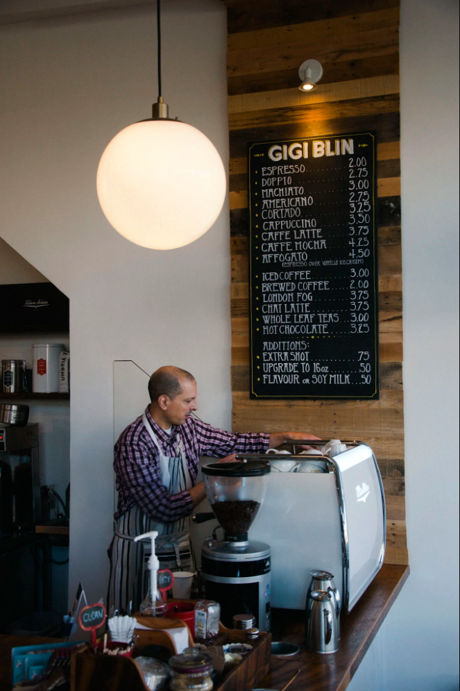 Gigi Blin Market Cafe Vancouver | Photo of barista | Homes Almanac