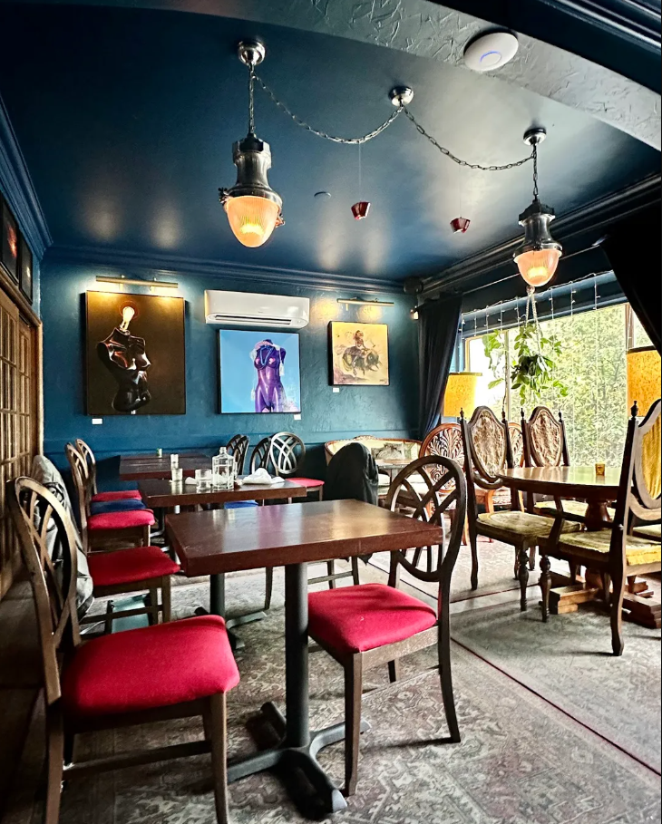 The Red Accordion Vancouver | Local art on display in the dining room | Homes Almanac