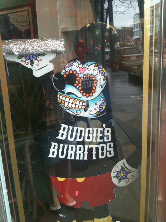 Budgies Burritos Vancouver | Day of the dead Mickey Mouse sign | Homes Almanac