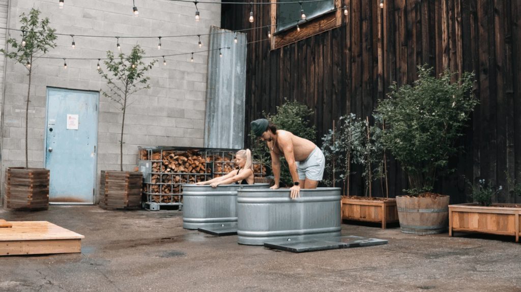 Tality Wellness | Couple in cold plunge tanks | Homes Almanac